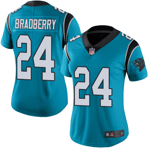 Carolina Panthers Limited Blue Women James Bradberry Alternate Jersey NFL Football #24 Vapor Untouchable->women nfl jersey->Women Jersey
